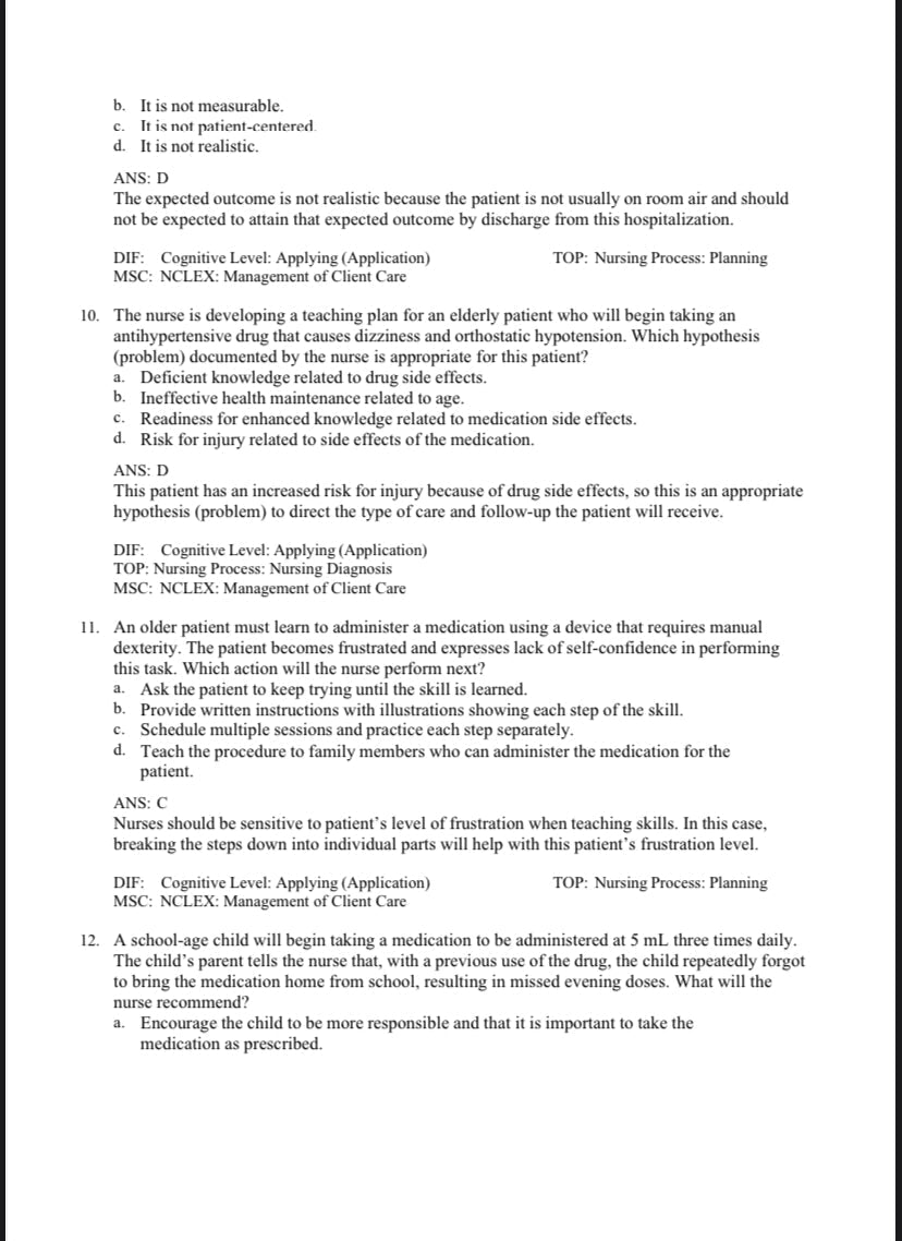 Test Bank Pharmacology: A Patient-Centered Nursing Process Approach 11th Edition by McCuistion