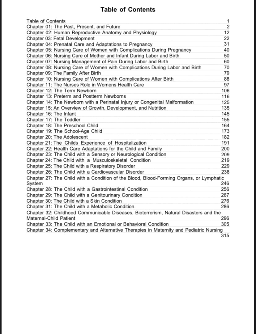 Test Bank Introduction to Maternity and Pediatric Nursing 7th Edition by Leifer