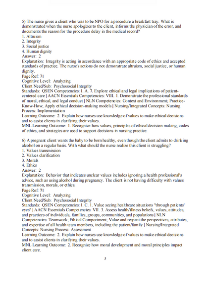 Test Bank Kozier & Erb’s Fundamentals of Nursing 11th Edition