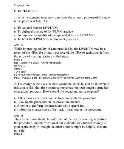 Test Bank Medical-Surgical Nursing: Concepts & Practice 5th Edition by Stromberg