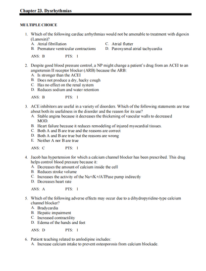 Test Bank Pharmacotherapeutics for Advanced Practice: A Practical Approach 5th Edition