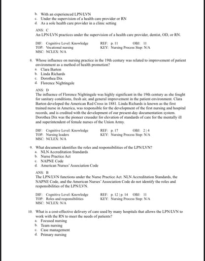 Test Bank Foundations of Nursing 9th Edition by Cooper and Gosnell
