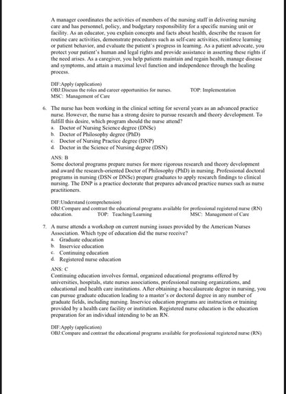 Test Bank Fundamentals of Nursing 11th Edition by Potter & Perry