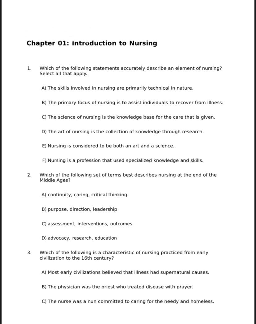 Test Bank Fundamentals of Nursing 10th Edition by Taylor