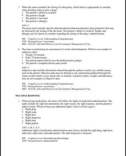 Test Bank Pharmacology and the Nursing Process 10th Edition by Lilley